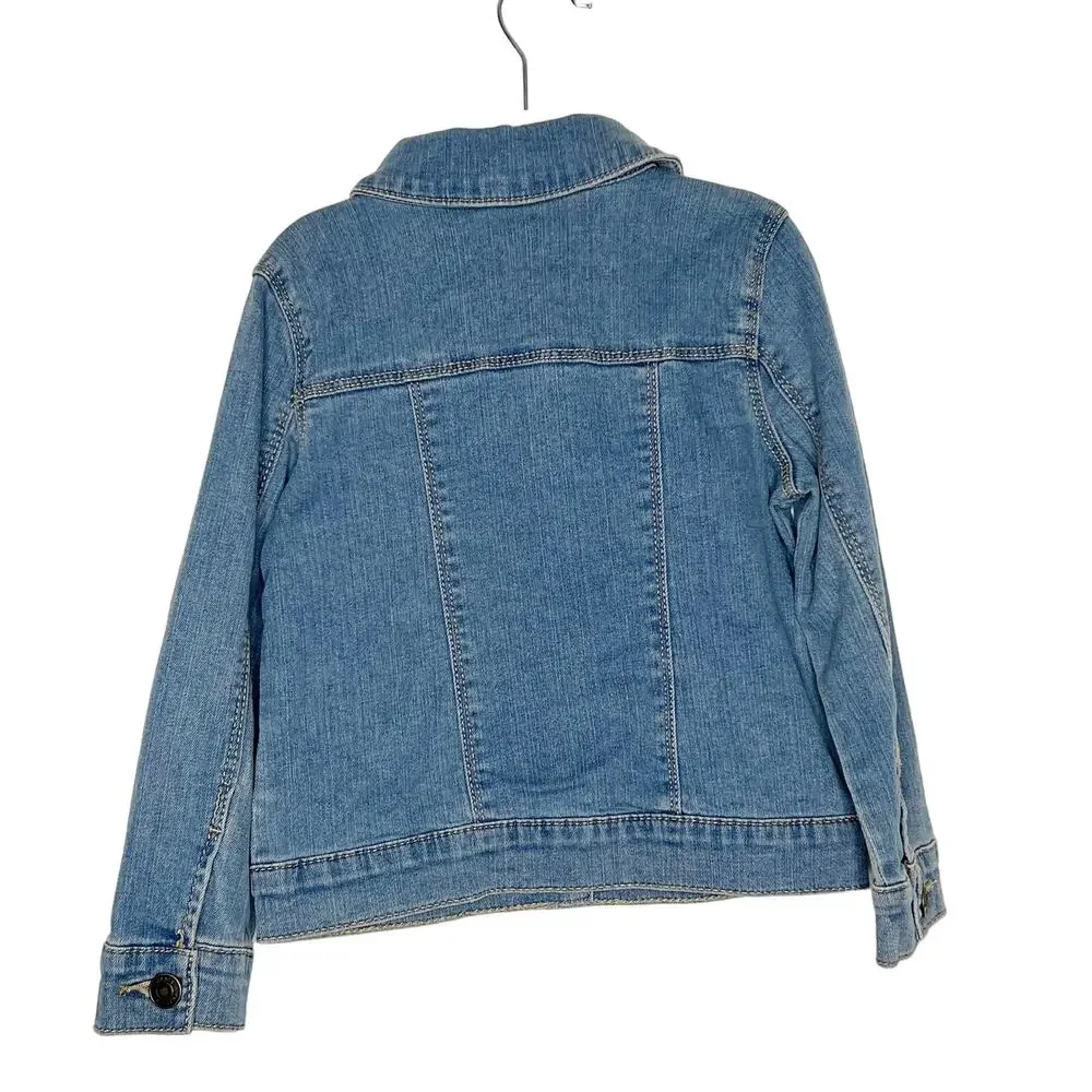 CARTER'S KID NWT Basic Denim Jean Jacket Button Down Medium Blue Girls Size 4